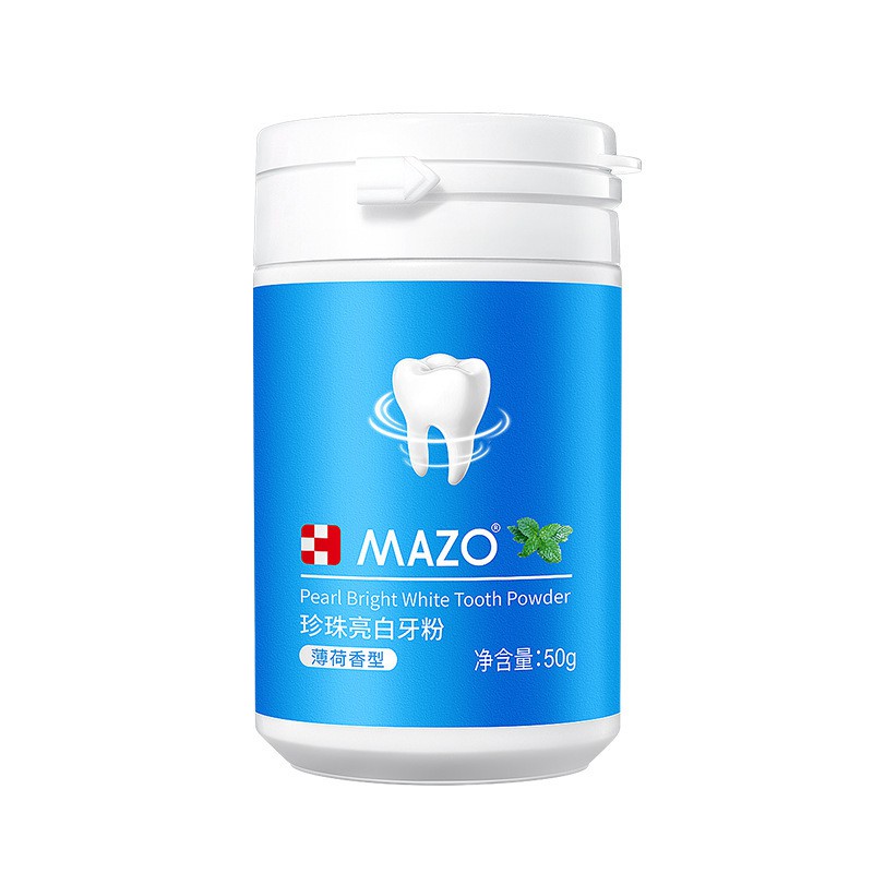 MUỐI TRẮNG RĂNG Mazo CHANH BẠC HÀ loại bỏ mảng bám vết ố vàng trên răng nội địa Trung