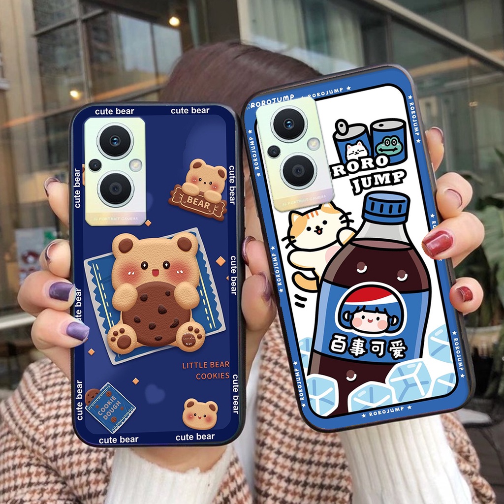 Ốp lưng Oppo RENO 7 5G in hình 3D GẤU cute be@r, soda, happy day cực hot ,thời thượng