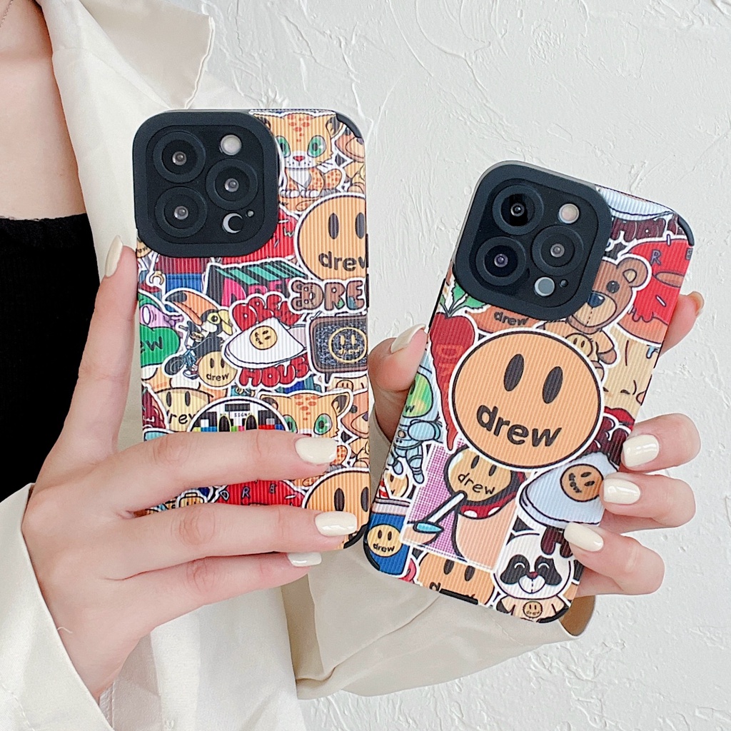 Ốp Lưng Chống Sốc Hình Mặt Cười Cho iPhone 14 / 13 / 12 / 11 / X / 8 / 7P
