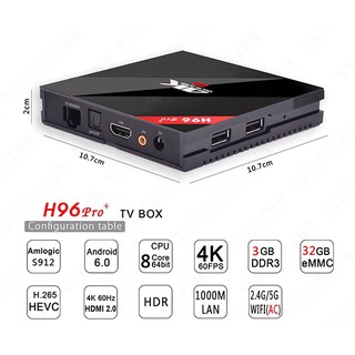 TV BOX ALFAWISE H96 PRO PLUS RAM 3GB ROM 32G (Chính hãng)