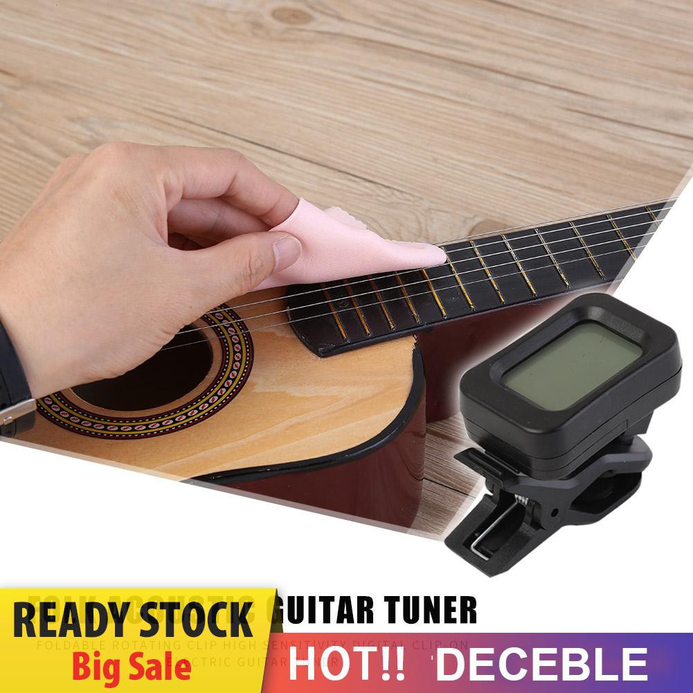 Deceble Clip-on Electronic Digital Guitar Tuner for Guitar Chromatic Bass Ukulele