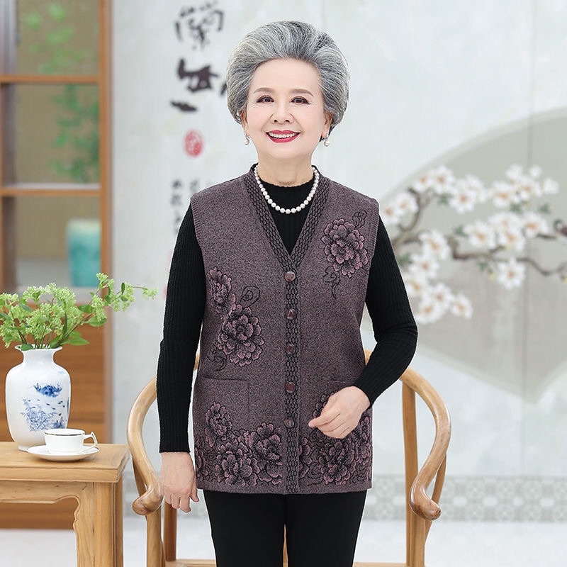 Áo khoác len gile trung niên lót nhung cực ấm | BigBuy360 - bigbuy360.vn