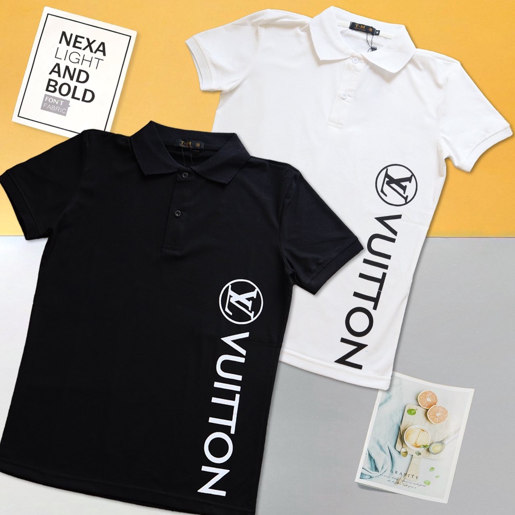 ÁO THUN POLO NAM NỮ CÓ CỔ VẢI COTTON DÀY MỊN 2 MÀU TRẮNG ĐEN CAO CẤP