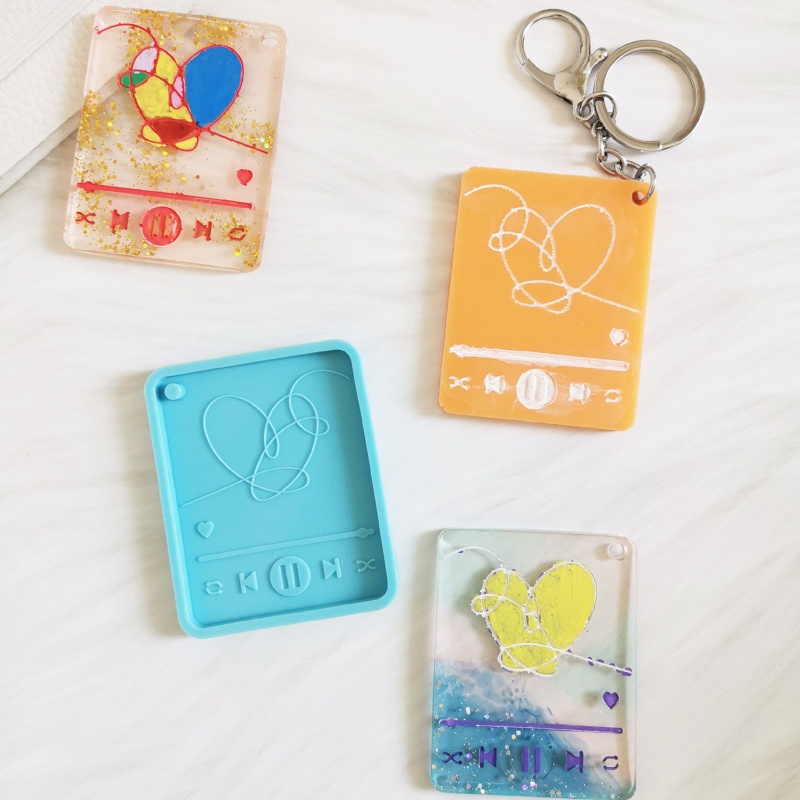 Khuôn silicone làm móc khóa hình máy nghe nhạc mp3 độc đáo