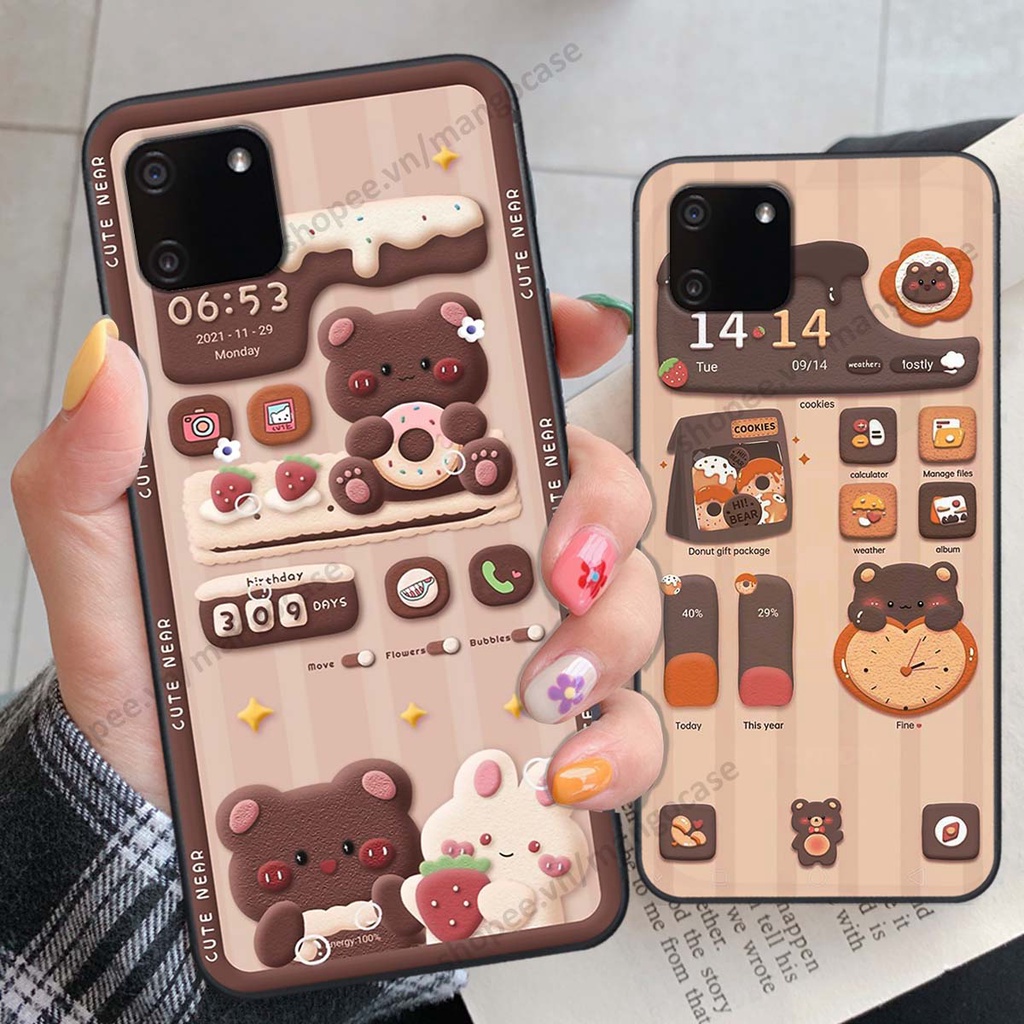 Ốp lưng Realme C11 hình gấu, thỏ, đồng hồ cute dễ thương