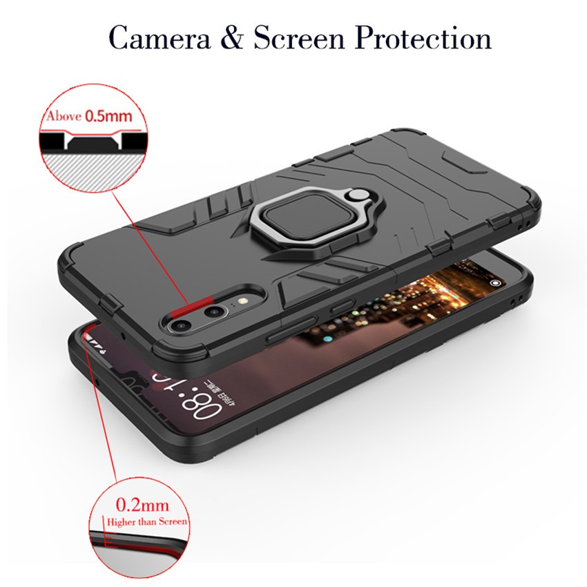 Ốp điện thoại chống sốc có nhẫn đỡ dành cho Huawei Mate 9 10 20 Pro 20x