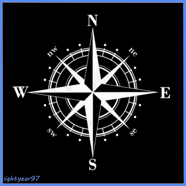 Miếng Dán Phản Quang Cảnh Báo Họa Tiết La Bàn Nghệ Thuật Cho Xe Hơi