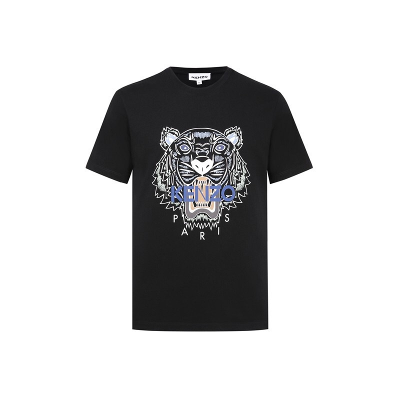 Áo Thun Cotton Tay Ngắn Cổ Tròn In Hình Đầu Hổ Kenzo Cá Tính Hợp Thời Trang Cho Nam