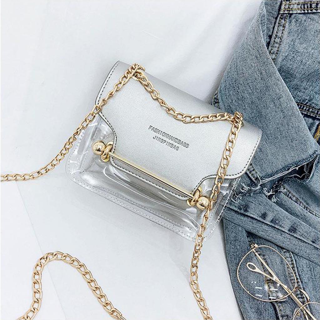 Túi Xách JADENTX08 Túi Đeo Chéo Nữ Trong Suốt Kèm Ví Nhỏ, Nổi Bật Thanh Ngang Kim Loại Thời Trang Chính Hãng JADEN STORE | BigBuy360 - bigbuy360.vn