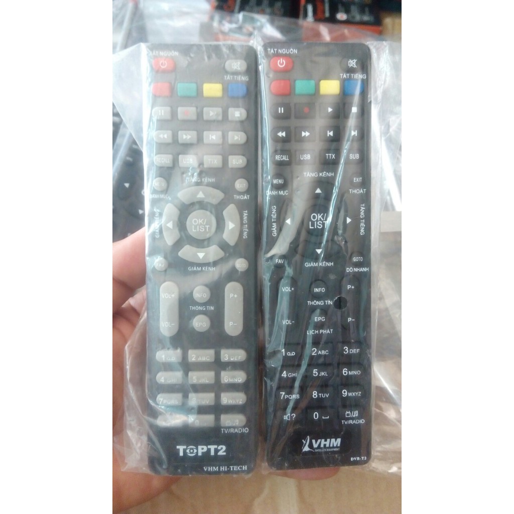 Remot điều khiển đầu thu DVBT2 hiệu VHM
