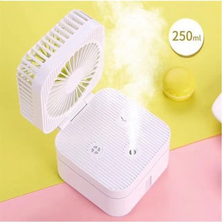 Quạt Phun Sương Để Bàn Có Đèn Led Cực Đẹp, Quạt Gấp Gọn Mini