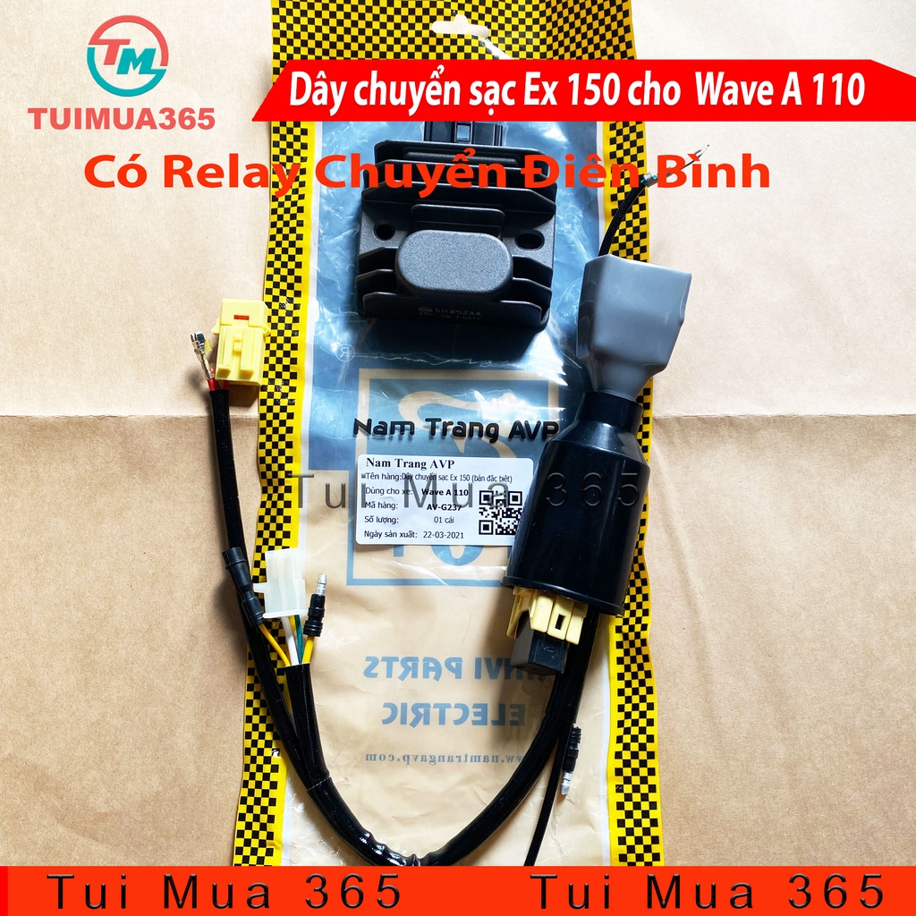 Bộ dây chuyển sạc Exciter 150 cho Wave A 110cc, Honda Blade 110cc