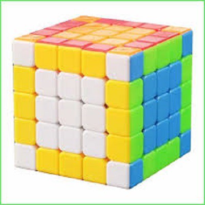 Rubik 5x5 không viền cực trơn có sách hướng dẫn bẻ góc tốt loại trong hộp cao cấp