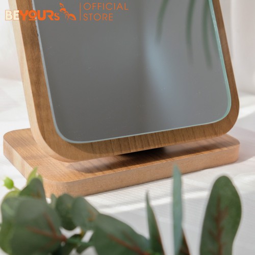 Gương trang điểm để bàn BEYOURs Phấn Mirror gỗ MDF phủ melamine, gương dày 3mm, có pat điều chỉnh độ gập tiện lợi