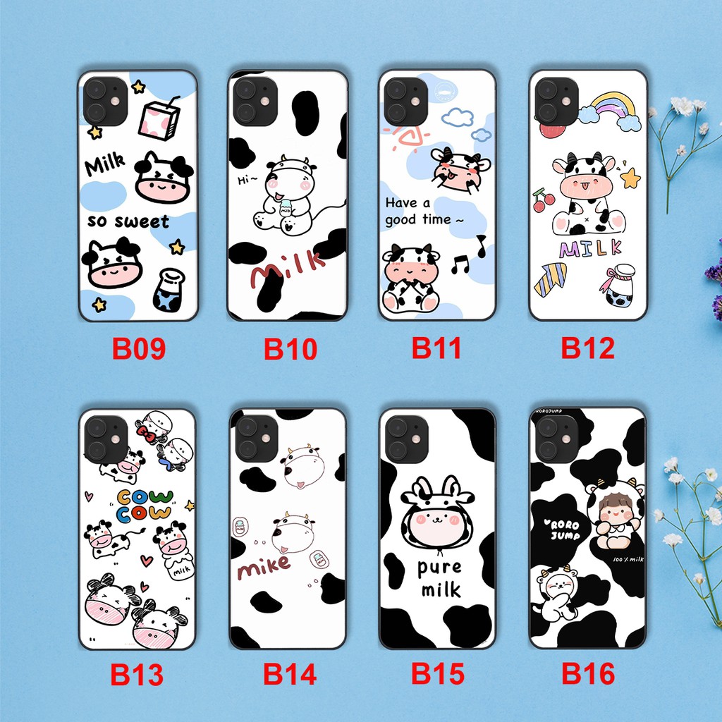 [FREESHIP] ỐP LƯNG IPHONE 12/12PRO-IPHONE 12 MINI -IPHONE 12 PRO MAX HỌA TIẾT BÒ SỮA ĐƠN GIẢN ĐẸP RẺ