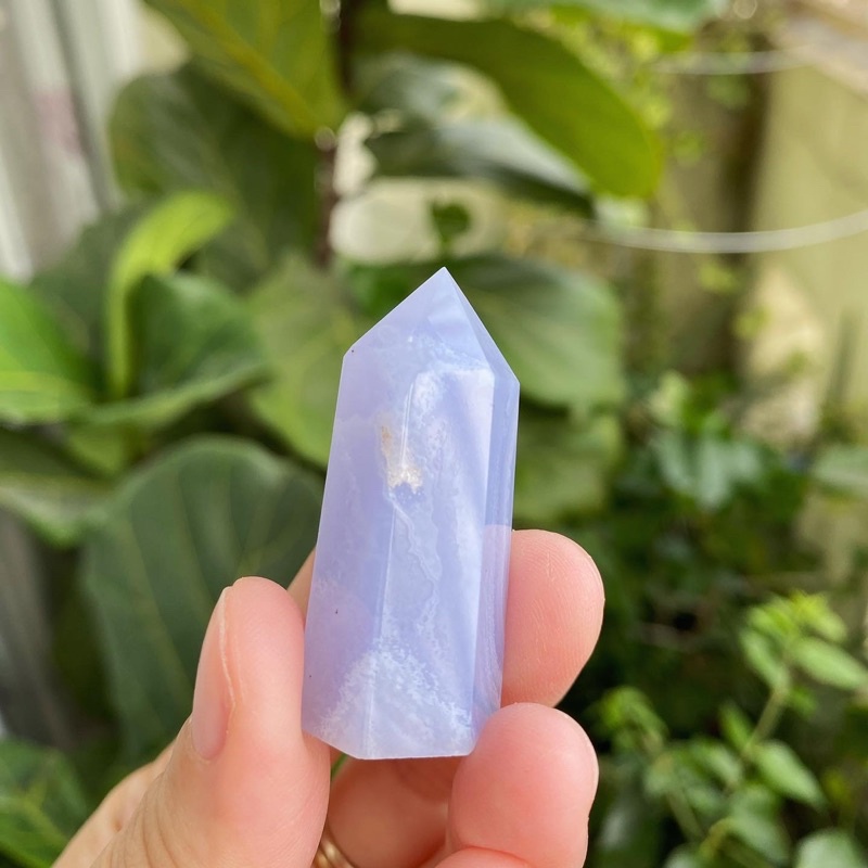 ĐÁ MÃ NÃO VÂN XANH LAM - Trụ, tumbled, cabochon tự nhiên - BLUE LACE AGATE NATURAL HEALING POINT/ TUMBLED/ CABOCHON