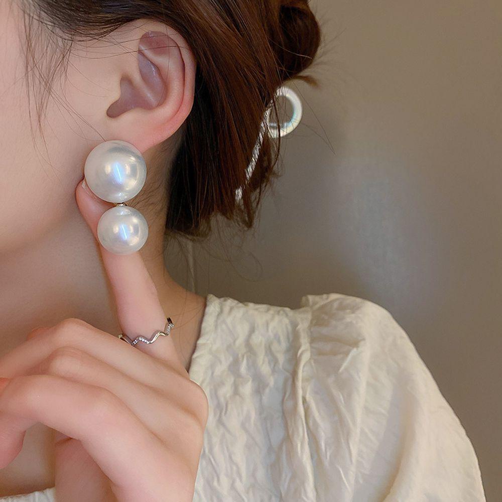 Bông Tai Dạng Xỏ Màu Sắc Đơn Giản Phong Cách Hàn Quốc Cho Nữ