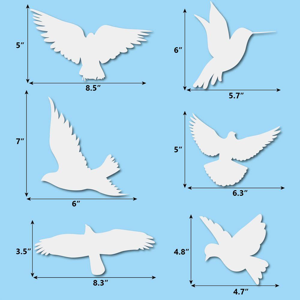 Bộ 24 Miếng Dán Cửa Sổ Chống Va Chạm Hình Bướm Cảnh Báo Chim