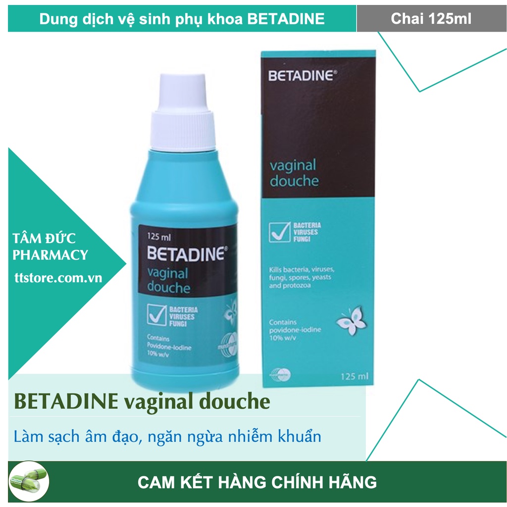 BETADINE Vaginal Douche - Dung dịch vệ sinh phụ khoa Betadin chai 125ml