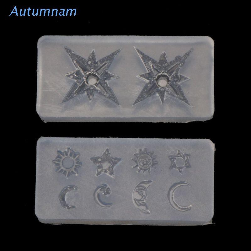 Khuôn Silicon Làm Trang Sức Hình Mặt Trăng / Ngôi Sao Xinh Xắn Tiện Dụng