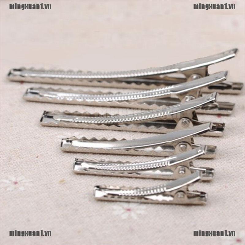 Set 50 Kẹp Tóc Cá Sấu Bằng Kim Loại Có Răng Cưa DIY