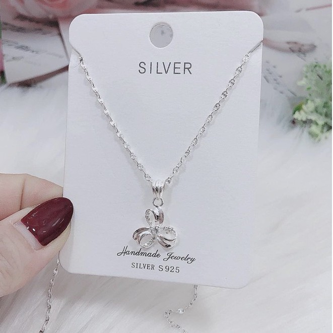 Dây chuyền nữ bạc S925 Ý- vòng cổ bạc nữ sang chảnh đính đá sáng bóng-Trangsucbacdep,chỉ cần trao shop 50% sự tin tưởng
