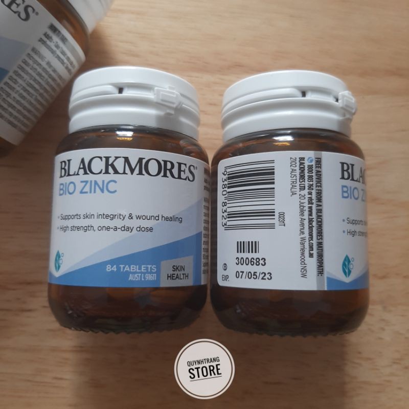 [Mã 44FMCGSALE1 giảm 0.1 đơn 250K] Kẽm Blackmores Bio Zinc 84 viên Úc