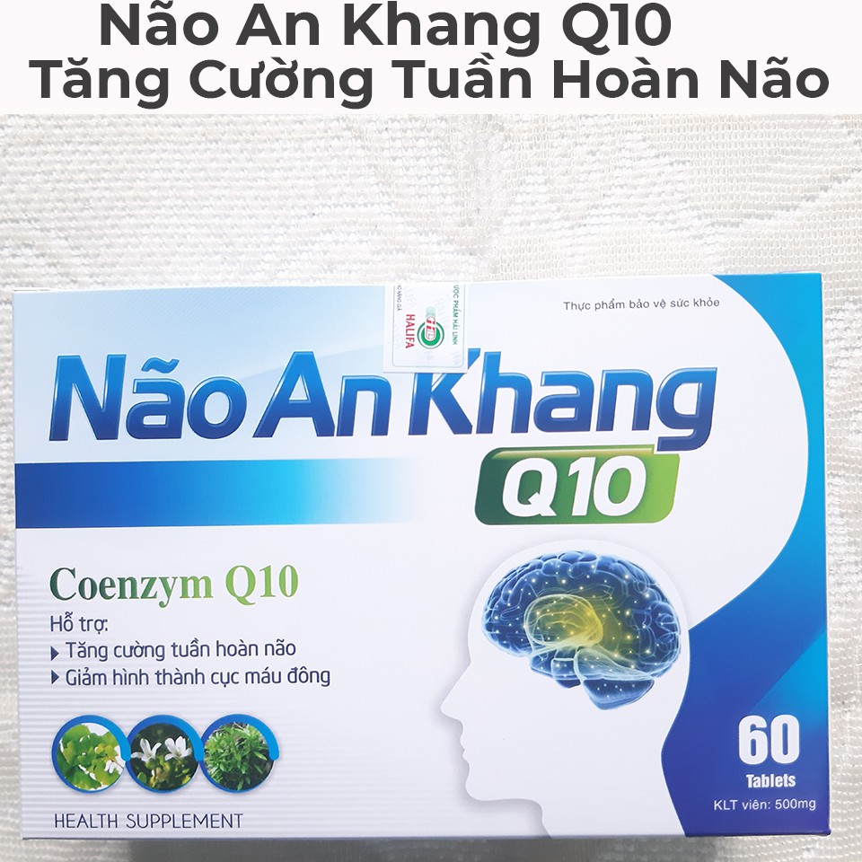 [GIÁ SỈ] NÃO AN KHANG Q10 - Viên uống bổ não, tăng cường tuần hoàn máu não, cải thiện nhận thức, trí nhớ