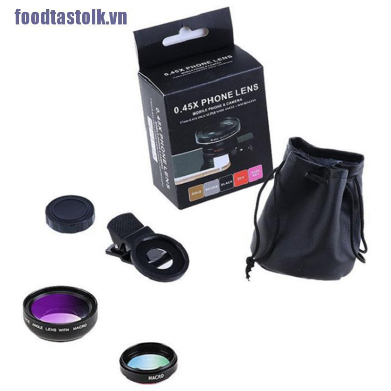 【stolk】Universal 2in1 Clip On Camera Lens Kit Fisheye Wide Angle Macro For Cell Phone