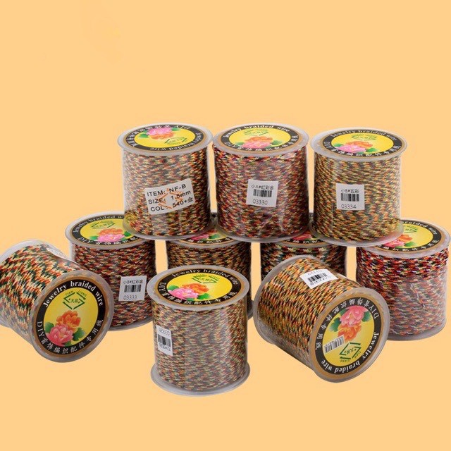 Dây chỉ ngũ sắc Tây Tạng cuộn 50M, 100M làm vòng tay