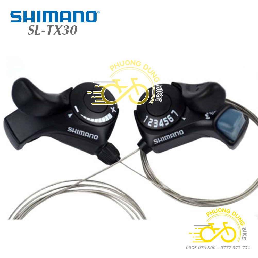 Cặp đề gắn ghi đông xe đạp Shimano SL-TX30-7