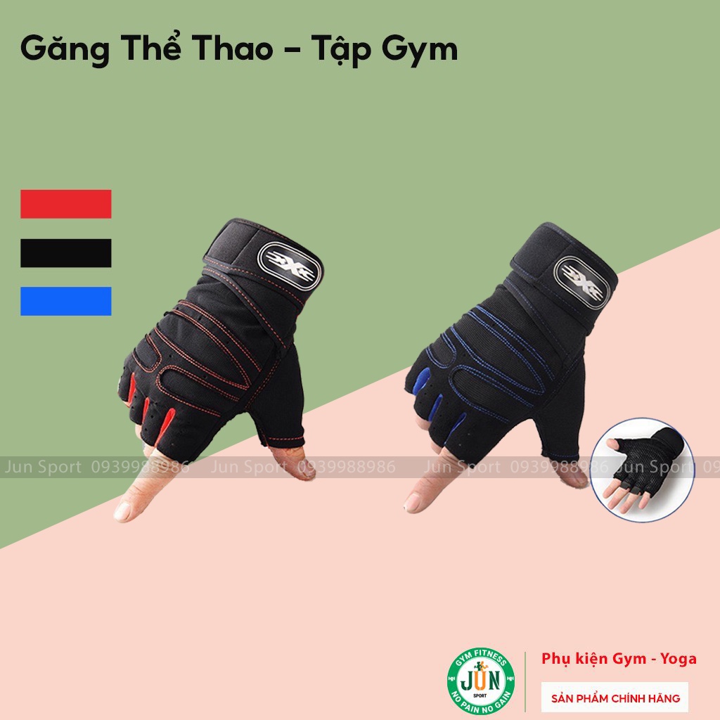 Găng Tay Tập GYM, Bao Tay Thể Thao, Phượt Chuyên Nghiệp Jun Sport size M/L/XL