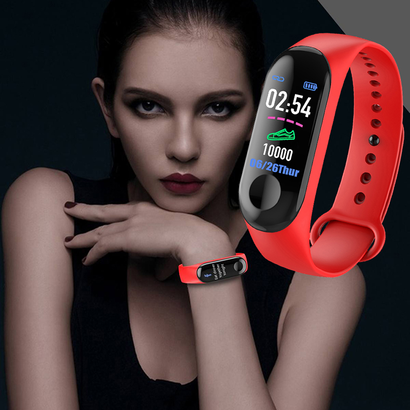 Bộ Đồng Hồ Thông Minh M3 Hỗ Trợ Theo Dõi Sức Khỏe Mi Band 3 Kèm Phụ Kiện