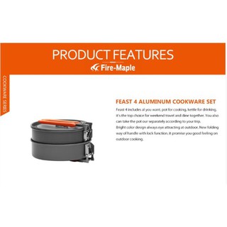 Bộ nồi nấu ăn Fire-Maple Feast 4