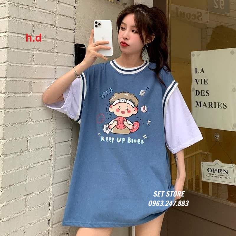 Áo bóng chày,áo raplang phối tay nam nữ in hình cô gái -setstore