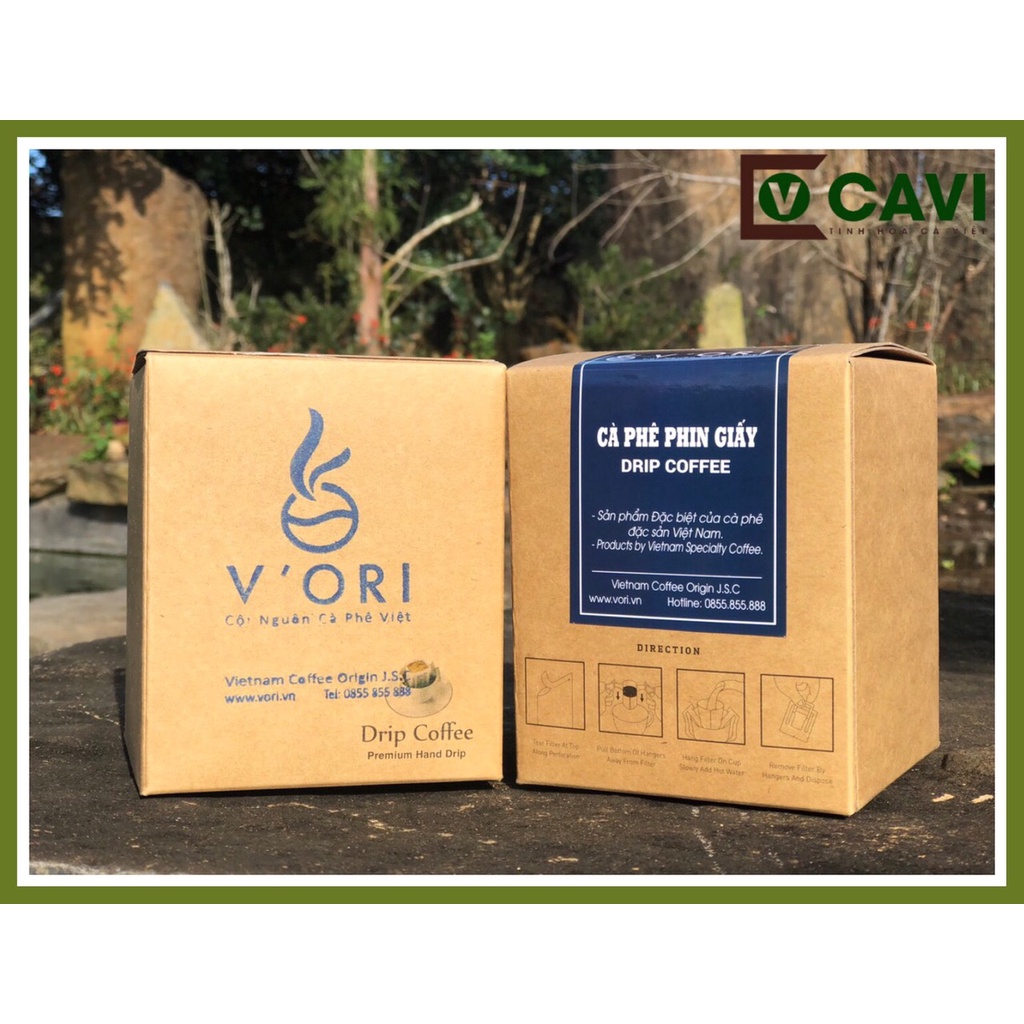 Hộp 10 Gói x 25G Cà Phê Phin  Giấy Cavi