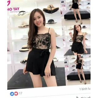 (không thể rẻ hơn) Jum ren phối thun có dây thắt eo siêu xinh hình thật ở sau