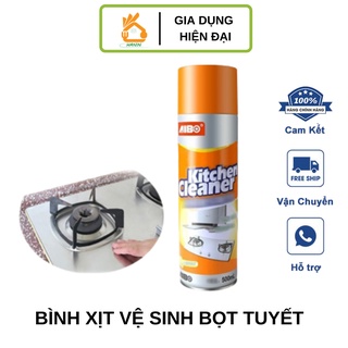 Bình xịt bọt tuyết tẩy rửa siêu sạch mầu cam kitchen cleaner nhà bếp 500ml