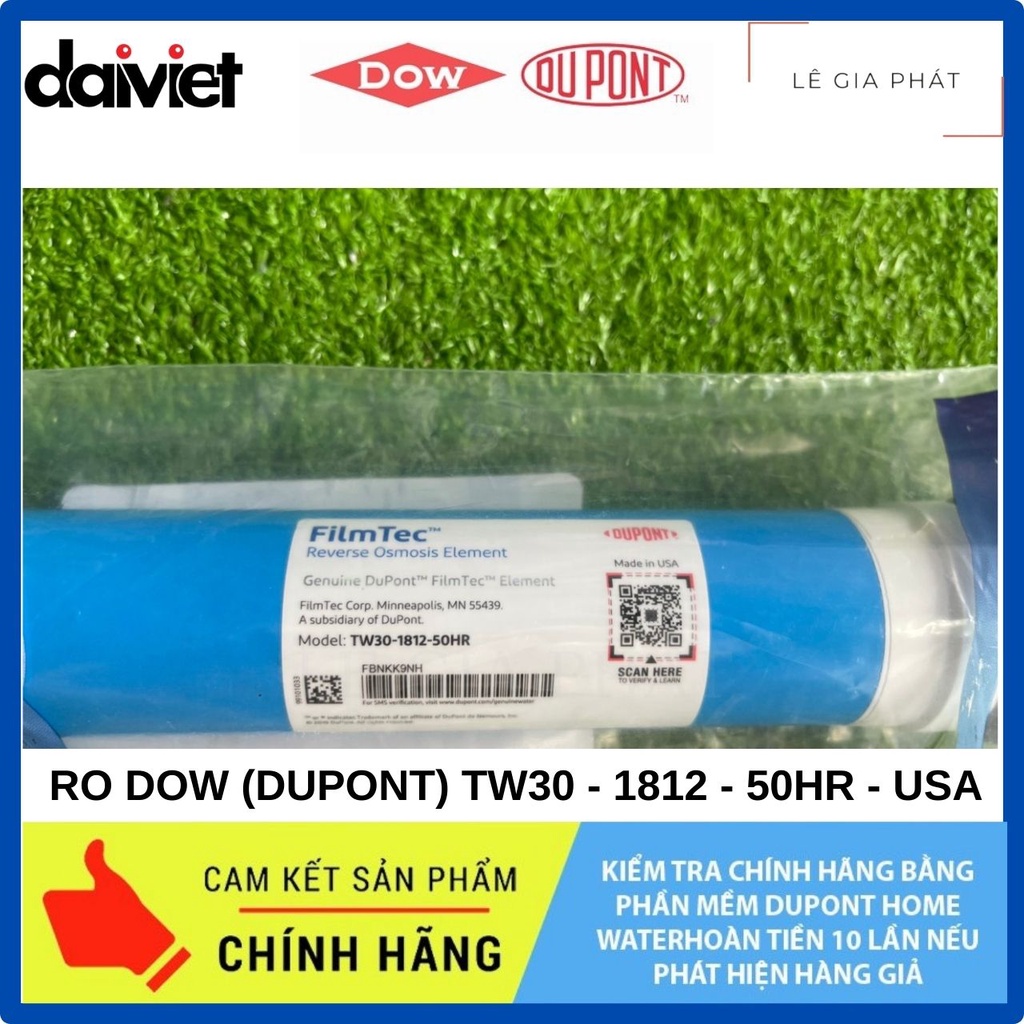 [Chính Hãng] Lõi Lọc Nước Số 4, Màng Lọc Máy Lọc Nước RO DOW FILMTEC Nhập Khẩu Mỹ, RO DOW AQUALAST  Hiệu Suất Cao