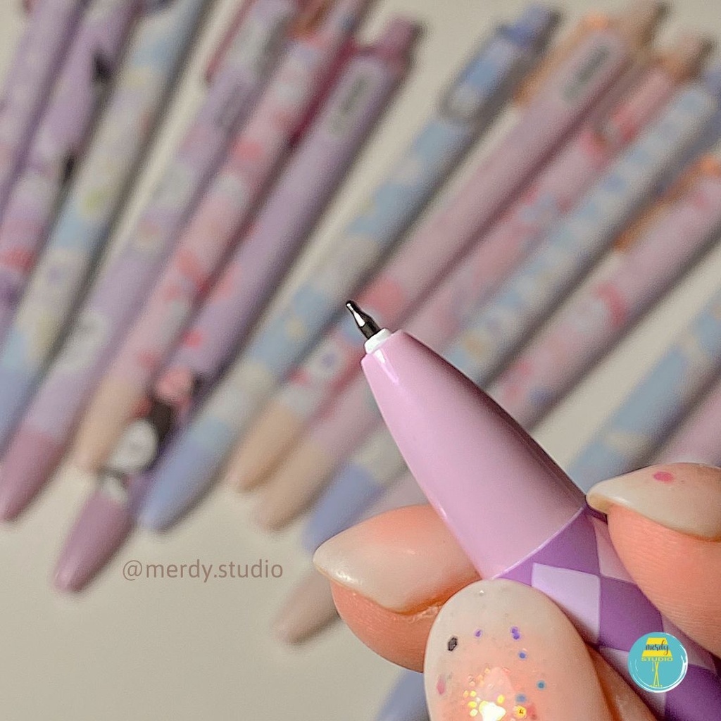 Set 5 cây bút JOYTOP Sanrio Characters Kuromi, Cinnamoroll, My Melody mực đen, ngòi 0.5mm