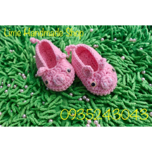 Giày len cho bé - HÌNH HEO DỄ THƯƠNG