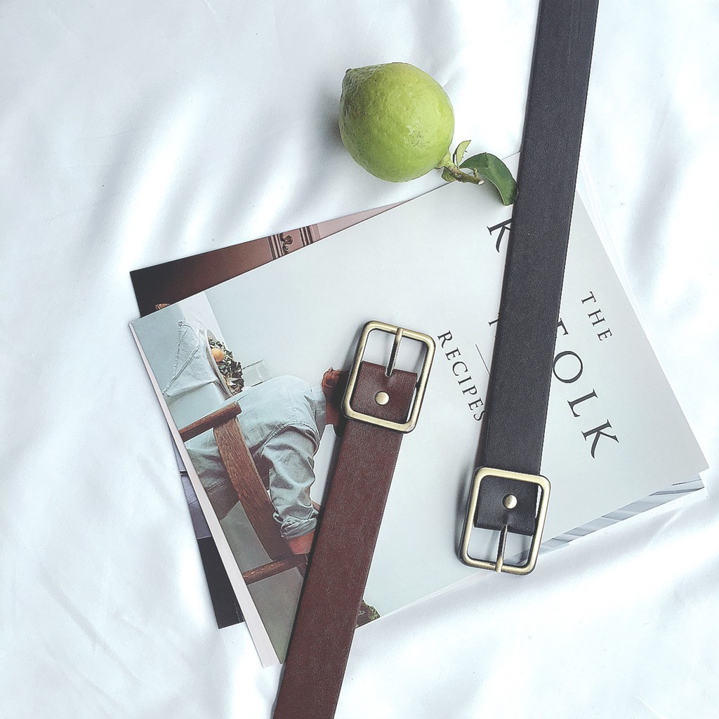 Dây Nịt Khóa Kim Loại Đơn Giản Thời Trang Theo Phong Cách retro Hàn Quốc