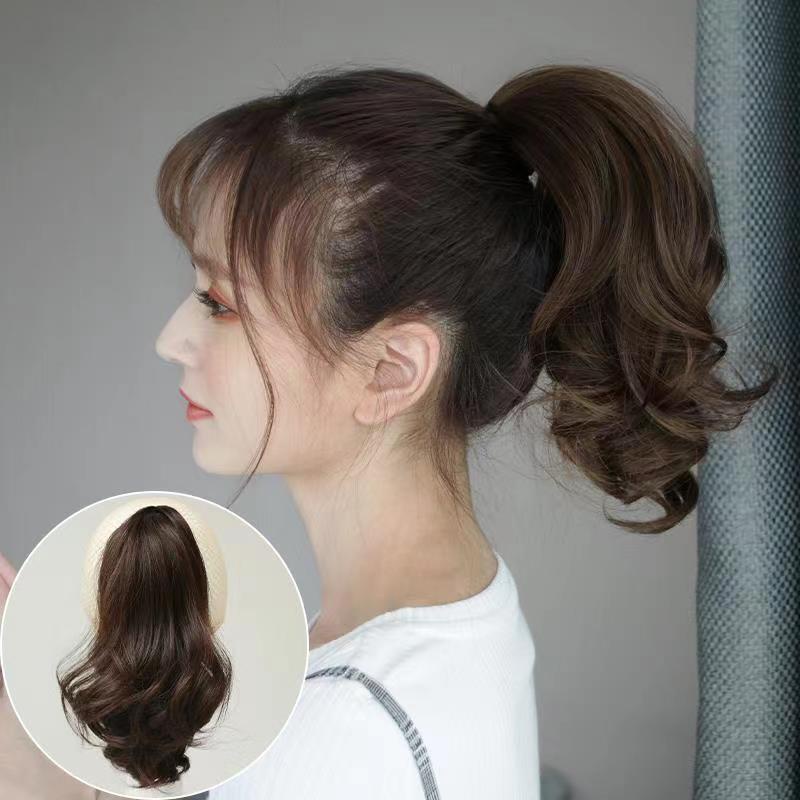Thời Trang Tóc Giả Đuôi Ngựa Dài 35cm Xoăn Tự Nhiên