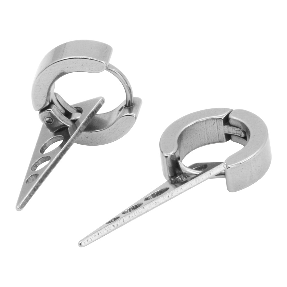 Kẹp tóc thép không gỉ hình chóp nhọn cá tính cho nam nữ