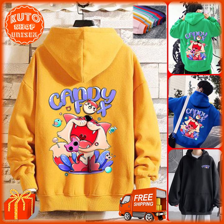 ÁO HOODIE FOX CANDY - In Pet Siêu Bền Siêu Đẹp - Full Size Full Màu
