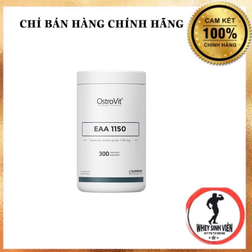 [Giá hủy diệt] [Chính hãng] OstroVit Supreme EAA 1150 mg - Amino Thiết Yếu Hỗ Trợ Phát Triển Cơ Dạng Viên - 300 viên