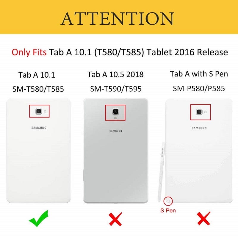 Bao Da Máy Tính Bảng Thông Minh Xoay 360 Độ Cho Samsung Galaxy Tab A A6 10.1 2016 Sm-T580 T580N T585 T585C