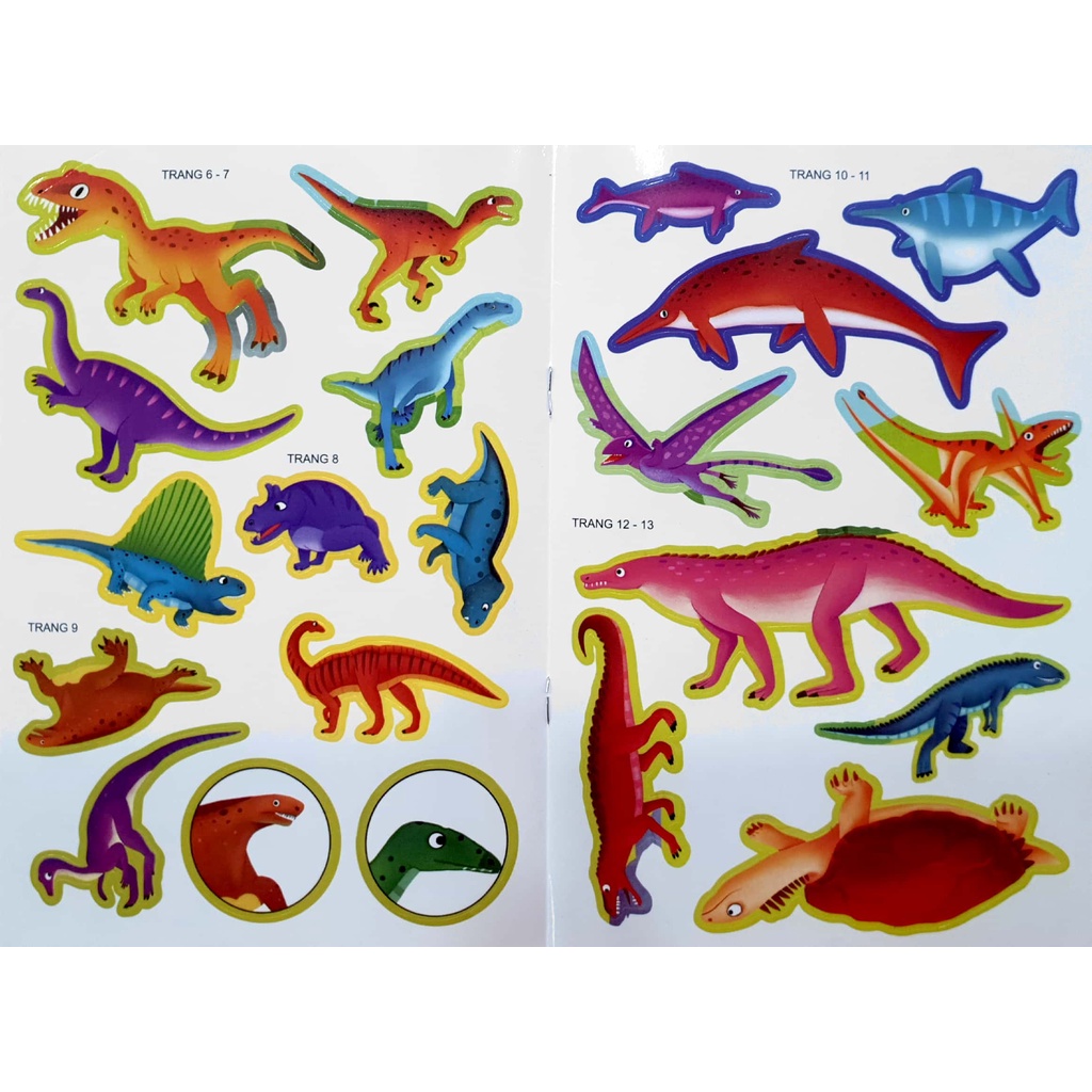 Sách - Hình dán Sticker Vương Quốc Khủng Long