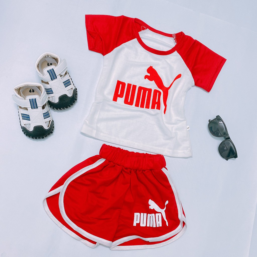 Quần áo bé trai🌽PUMA🌽Bộ cộc bé trai,Bộ cộc tay cho bé,quần áo thể thao, SET bộ PUMA chất đũi cho bé siêu mát