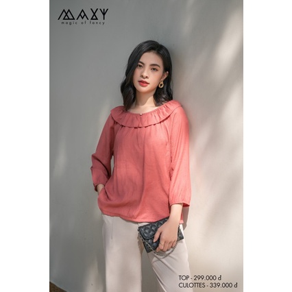Áo nữ kiểu cổ bèo nữ tính shining top Maxy Workshop